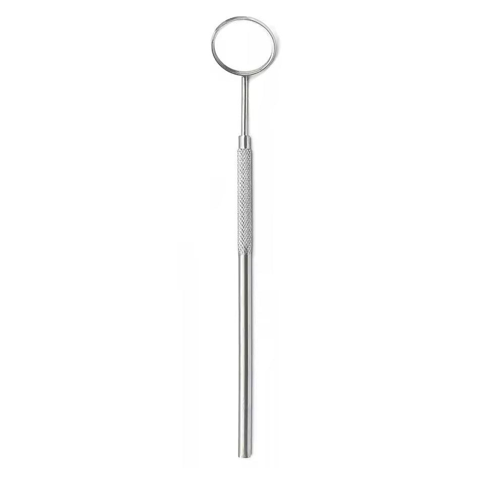 Stainless Steel Dental Mouth Mirror Set (12 Pcs)